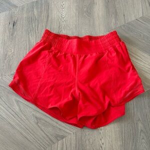 Lululemon Red Women's Athletic Shorts